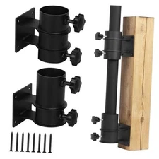 Heavy Duty Patio Umbrella Mount - Bracket Clamp for Deck Rail, Balcony, 