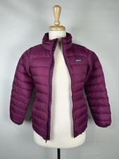 Patagonia Jacket Youth Large 12 Purple Puffer Down Sweater Full Zip Purple Girls