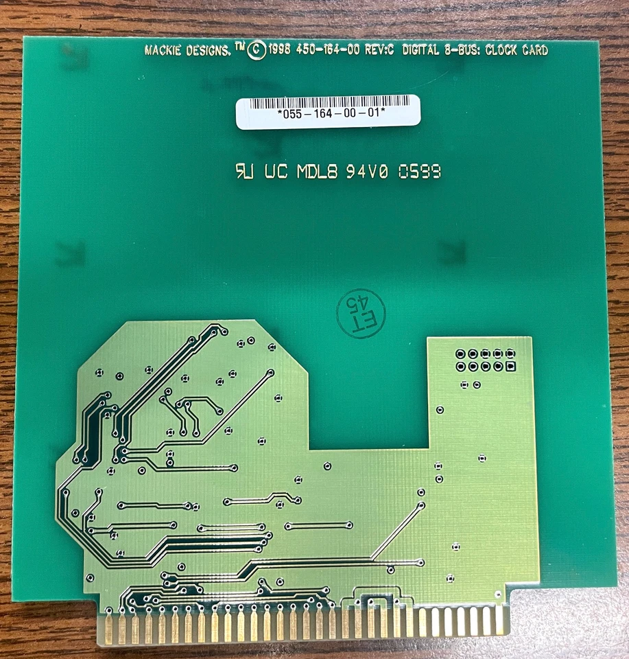 Mackie D8B Clock Card 1998 - CE Clock Card - Image 2 of 2