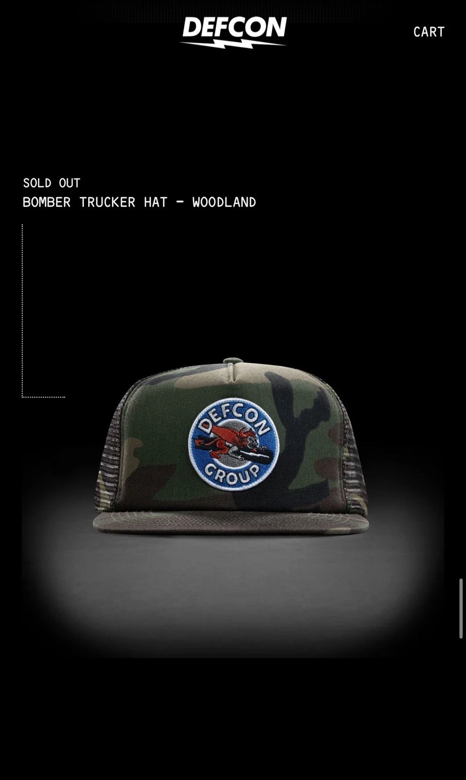 Defcon Group Bomber Trucker Hat - Woodland Camo
