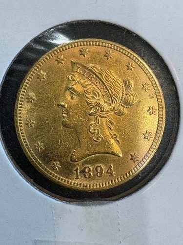 1894 $10 Liberty Head Eagle Gold Coin AU Condition Pre-1933 U.S. Gold
