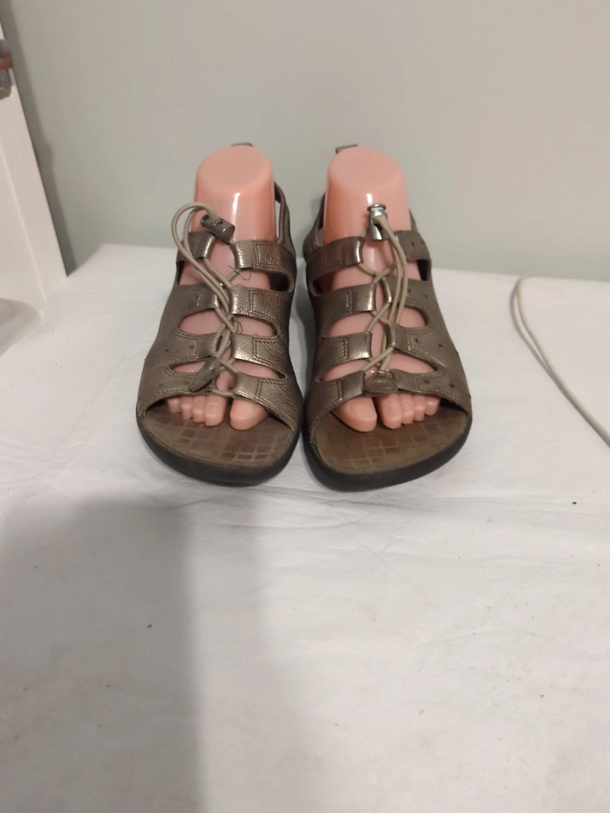 Ecco Sandali Donna EU 42 US 11 Pelle Metallizzata Jab Toggle Scarpe