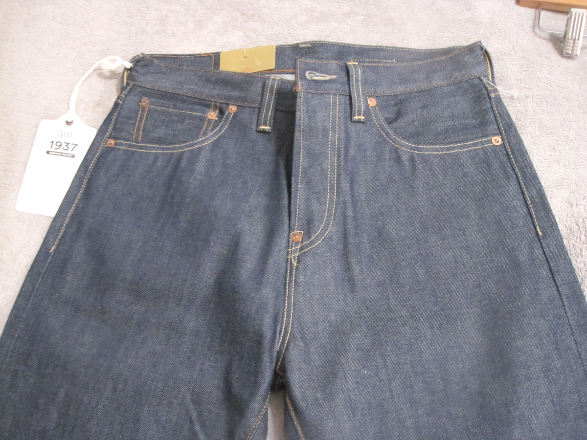 LVC 1937 501® JEANS RIGID W31 Levi's LVC 1937 501XX 37501-0015 STF Selvedge Raw Denim Jeans Made