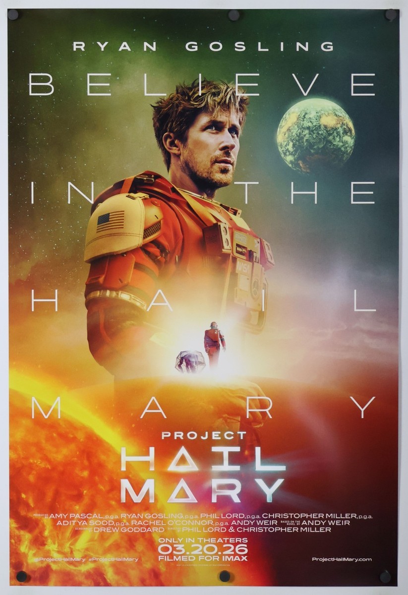 Project Hail Mary - original DS movie poster 27x40 D/S 2026 Ryan