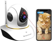 VSTARCAM Pet Camera with Laser, 3MP 2.4GHz WiFi Interactive Dog  Cat Laser Toy
