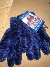 NWT PGM Blue Fuzzy Gloves/Super Soft Warm Cozy Winter Wear One Size
