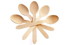 6.25" Disposable Wooden Spoons - Bulk Pack of 250 for Daily Use