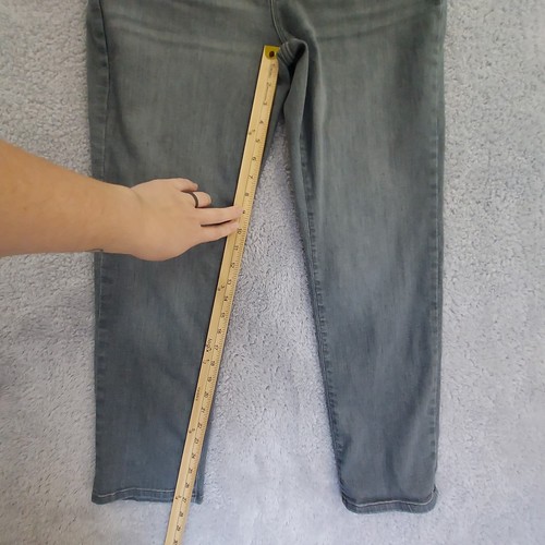 J. Jill Denim Boyfriend Straight Leg Ankle Jeans Womens Gray Mid-Rise Size 12P - Picture 10 of 17