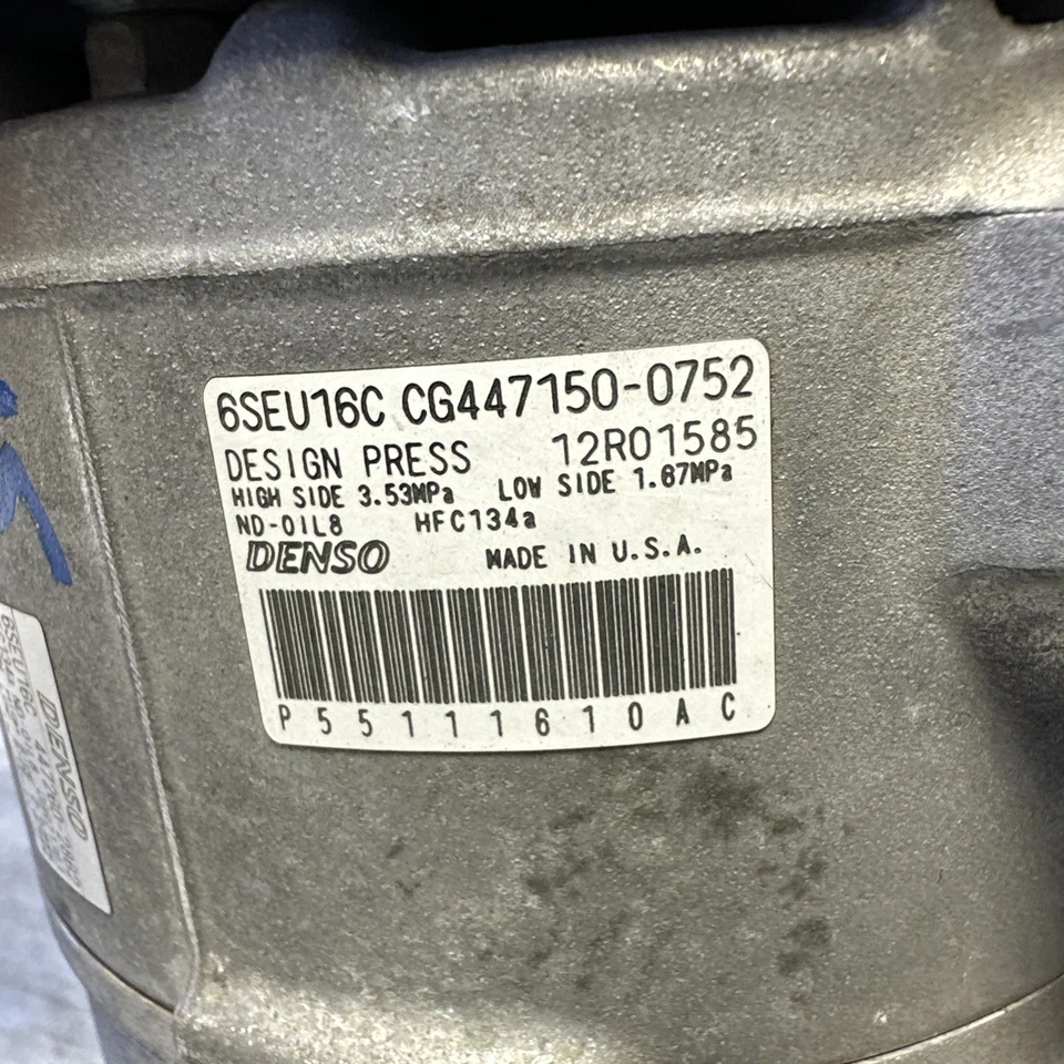 Jeep Patriot Compass 2008-2017 compresor de aire acondicionado 2,4 L OEM 55111610AC Foto 3 de 4