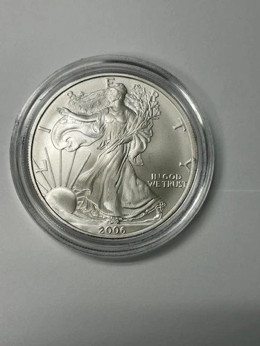 2006 Silver Uncirculated  American Eagle One Ounce  W/COA  99.9% Silver