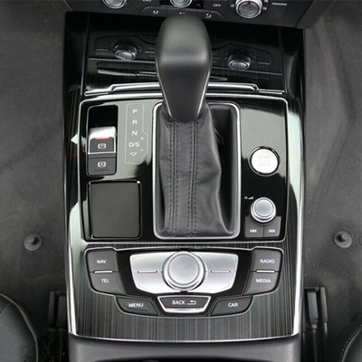 For Audi A6 C7 A7 12-2018 Stainless Steel Car Gear Shift Panel Frame Cover Trim