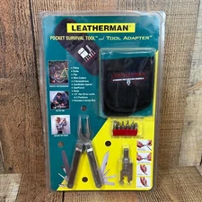 Leatherman Multi Tool Pocket Survival Tool And Adapter NOS 1997 VTG Sealed RARE