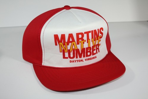 Vintage Martins Native Lumber Hat Dayton Virginia VA Foam Construction Wood - Picture 2 of 6