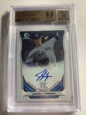 2014 Bowman Draft Chrome Pick Jacob Lindgren #BCA-JL BGS 9.5 GEM MINT Auto