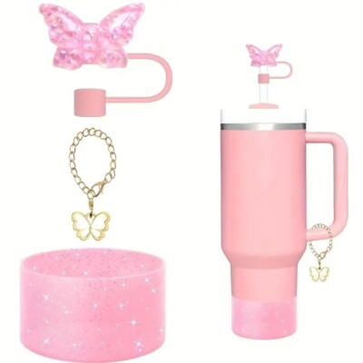 #ad 3Pcs Accessories Set for Stanley Cup 40 30oz Insulated Sleeve Travel Cup Holder $14.99