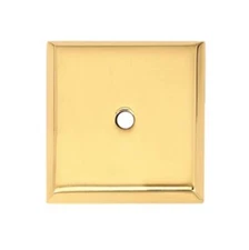 Alno A611-14-PB/NL 1 1/4" Square Backplate Unlacquered Brass