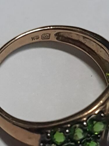 9ct gold peridot and diamond ring - Picture 11 of 16