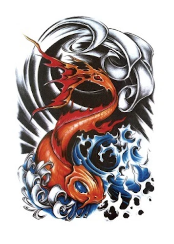 Carp Koi Fish Temporary Tattoo Waterproof Body Art party - Picture 23 of 35