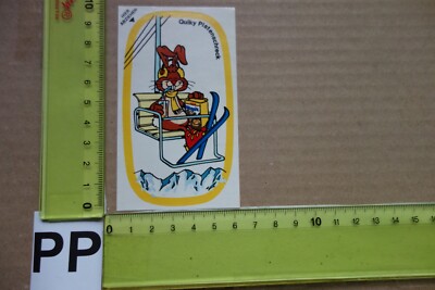Alter Aufkleber Milch Kakao Pulver NESQUIK Comic Spruch Pistenschreck Hopsitop
