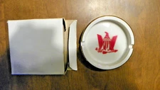 vtg devoe paint advertising ash tray with box unused