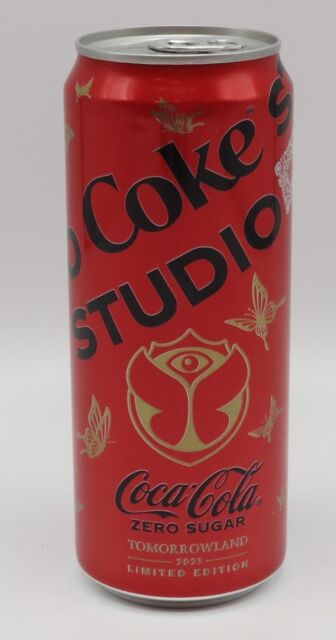 Coca-Cola Zero TOMORROWLAND 2023 Belgium COKE STUDIO 330ml full sleek can