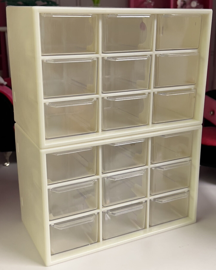 1:6 Dollhouse Furniture 11.5" Fashion Doll Mini Brand Drawer Storage Organizer