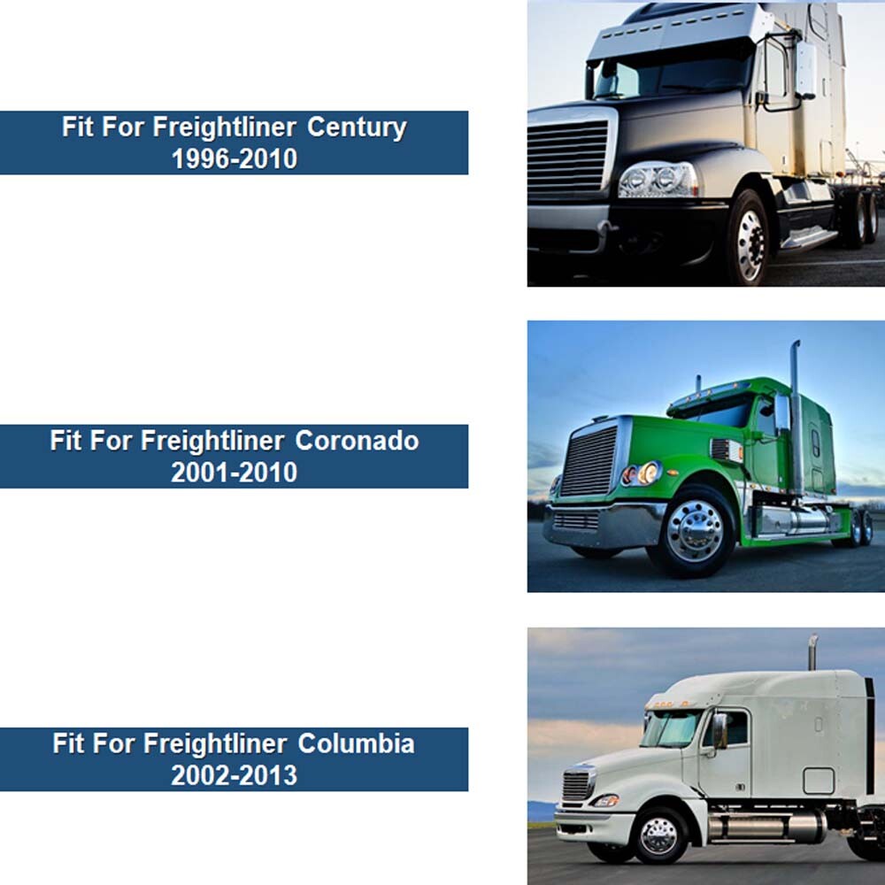 METAONE Door Mirror Cover Chrome Fit For Freightliner Columbia Pair LH+RH 2PC thumbnail 2