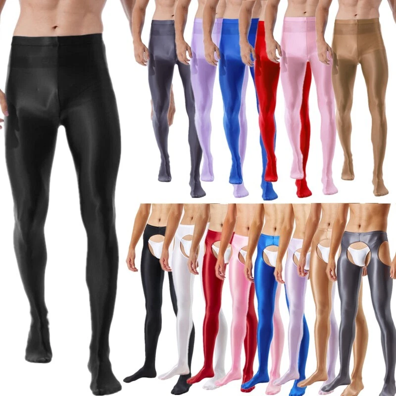 Shiny pantyhose top for men