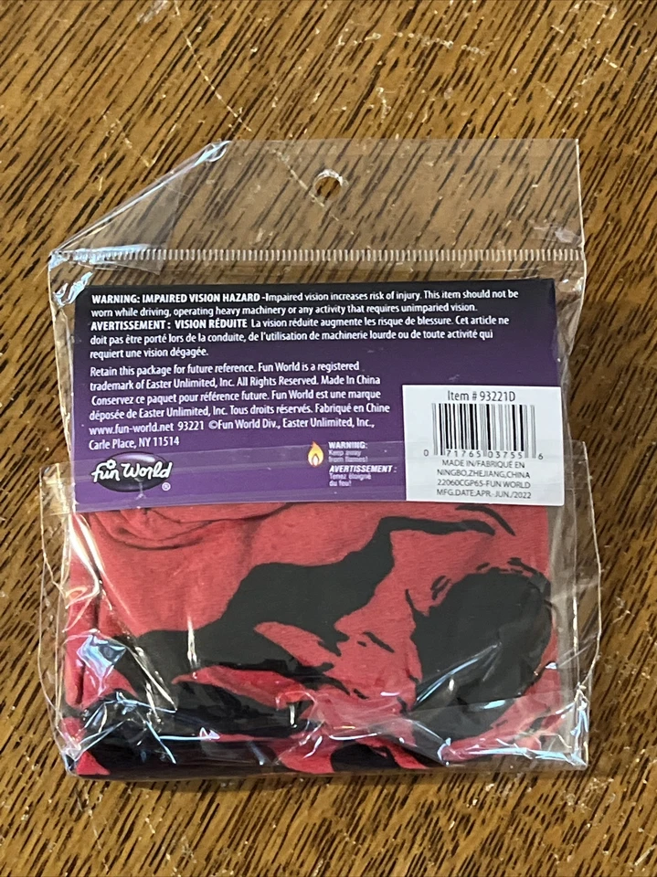 Fun World Halloween Demon Devil Scary Horror Stocking Mask, Red, One-Size - Image 2 of 2