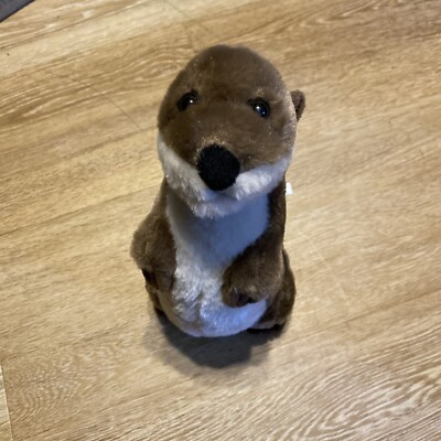 North Carolina Aquarium Otter Plush The Petting Zoo Brown Tan Standing