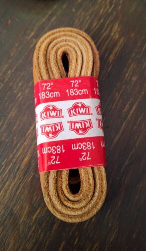 1 PAIR - 72" Camel Rawhide Leather Shoelaces Moccasin Strings Boat Shoe Laces