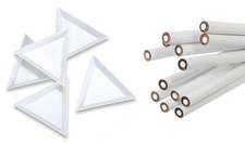 Triangle Plastic Display Trays for Rhinestone & Beads 73x73x10mm + Picker Pencil