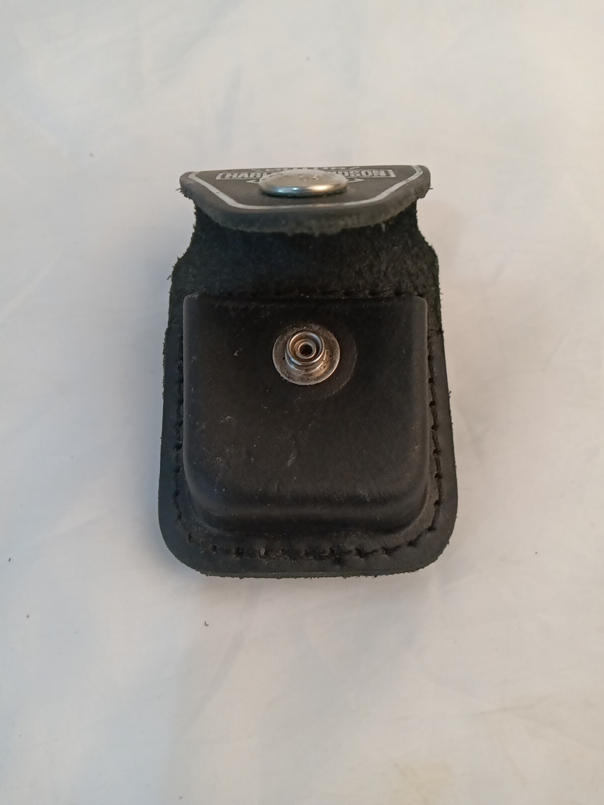 Harley Davidson Zippo Black Leather Lighter Pouch Case Holder Belt 