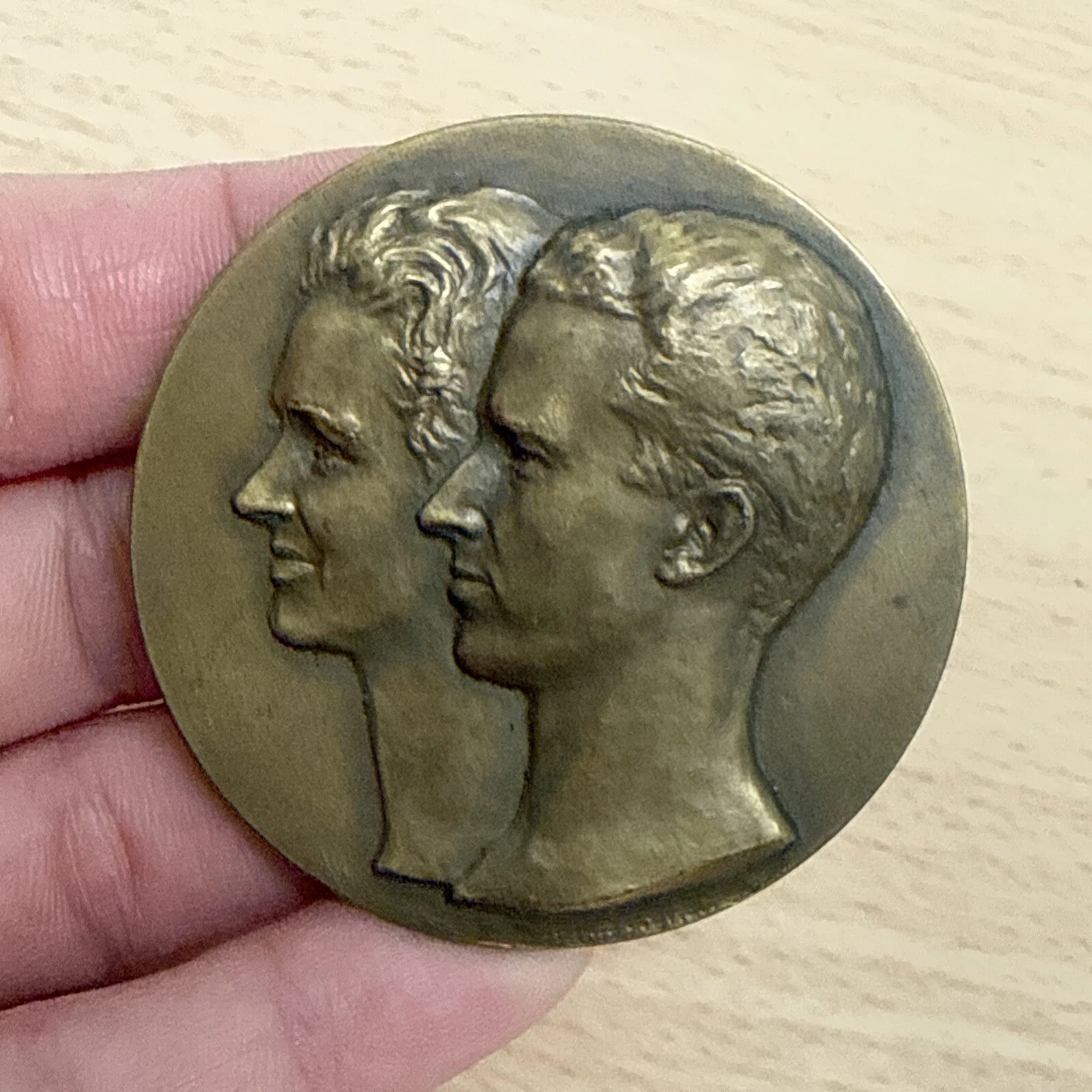 Médaille Balduinus Fabiola XV XII MCMLX regardent Vers La Gauche