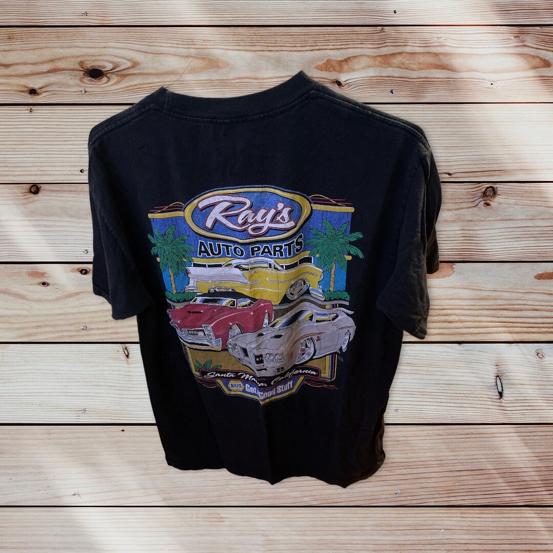 RAY’S AUTO PARTS BLACK TEE NO TAG WITH SIZE eBay