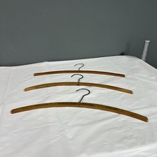 3 Vintage Wooden Clothes Hangers Paragon Cleaners Reno, Nevada AZ