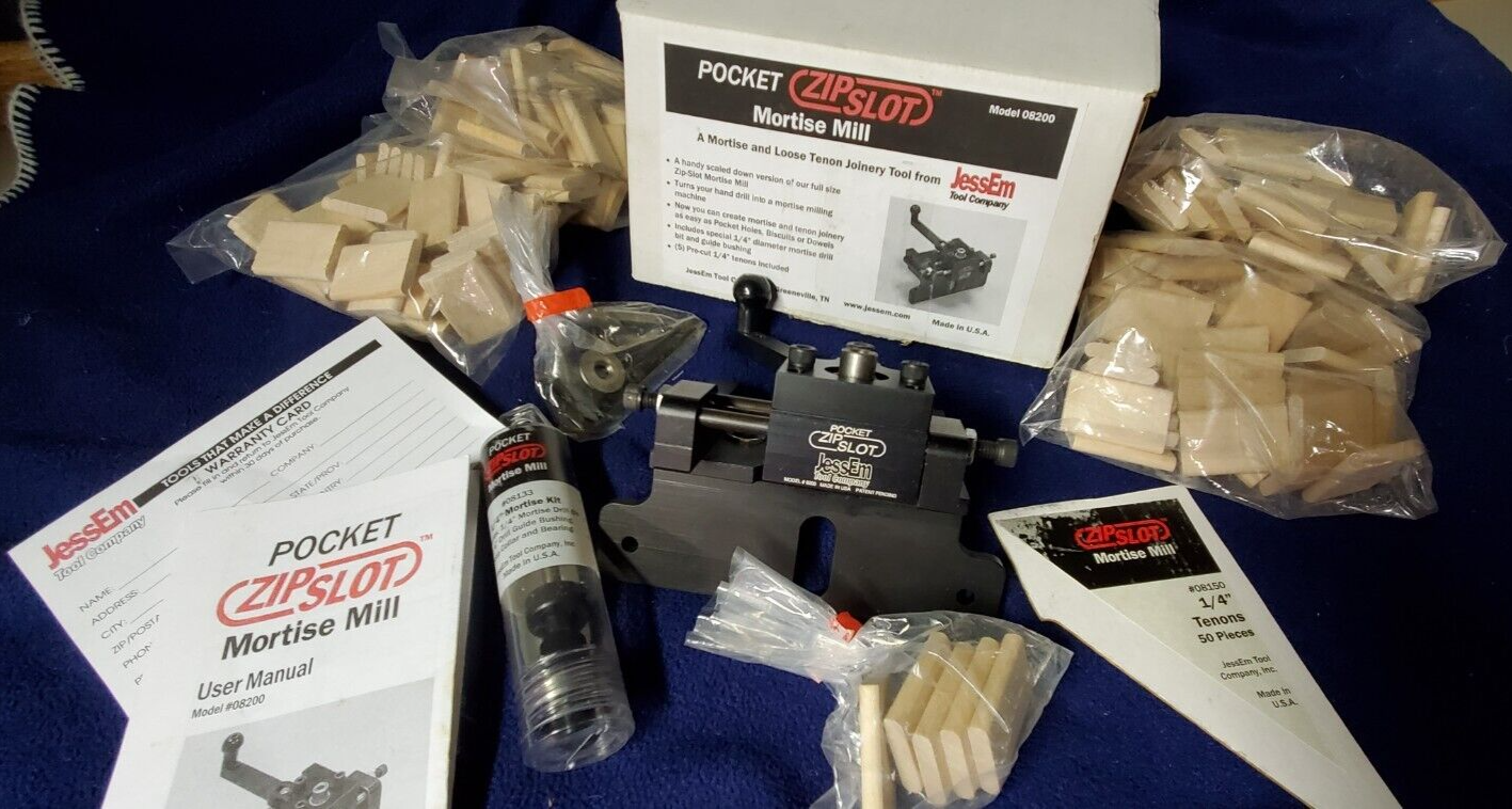 JessEm Zip Slot Mortise Mill &Tenon Joinery Tool 08200 + 200 Extra