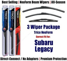 3-Pack Wipers Front & Rear NeoForm fit 2005-2009 Subaru Legacy - 16240/180/14B