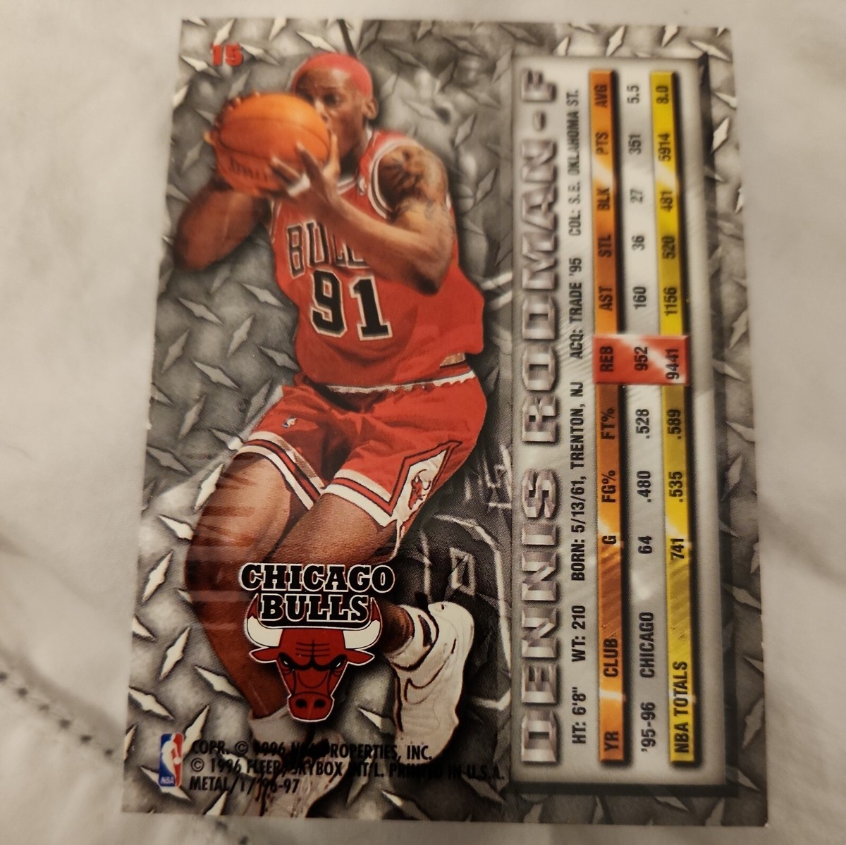 1996-97 Fleer Metal - #15 Dennis Rodman | eBay