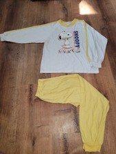 Kids Vintage Snoopy White And Yellow M/L Pajama Set 171