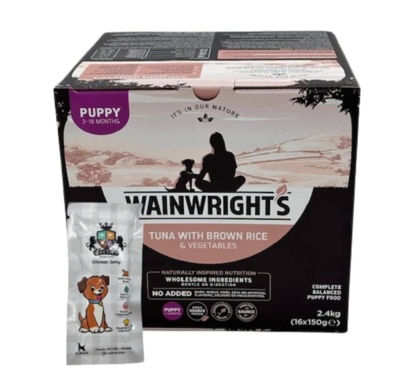 Wainwright's Wet Puppy Food 16x150g Tuna with Brown Rice