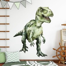 Large Dinosaur Wall Decals, Tyrannosaurus Dino Wall Stickers Vinyl Peel and S...