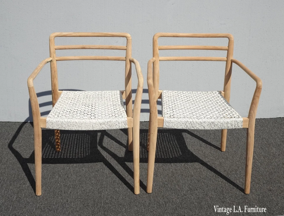 Par de sillas modernas de comedor de exterior Delta cola de milano Foto 2 de 4