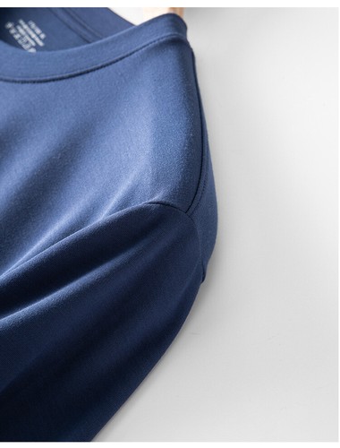 New Men's Short Sleeve T-Shirt Comfortable Breathable Modal Absorbent Clothing - Picture 9 of 36