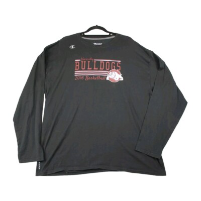 Champion Men's 2016 Varsity Bulldogs Basketball Champs Long Sleeve Shirt XXL 2XL
