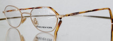 Vintage JONES NEW YORK eyeglasses JN 129 060 NEW metal GOLD 46-20-140 ITALY