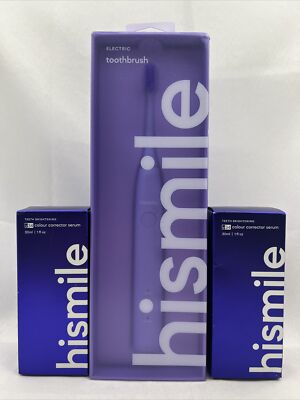 hismile Electric Toothbrush In Purple w/2  V34 Colour Corrector Serum 1 fl oz