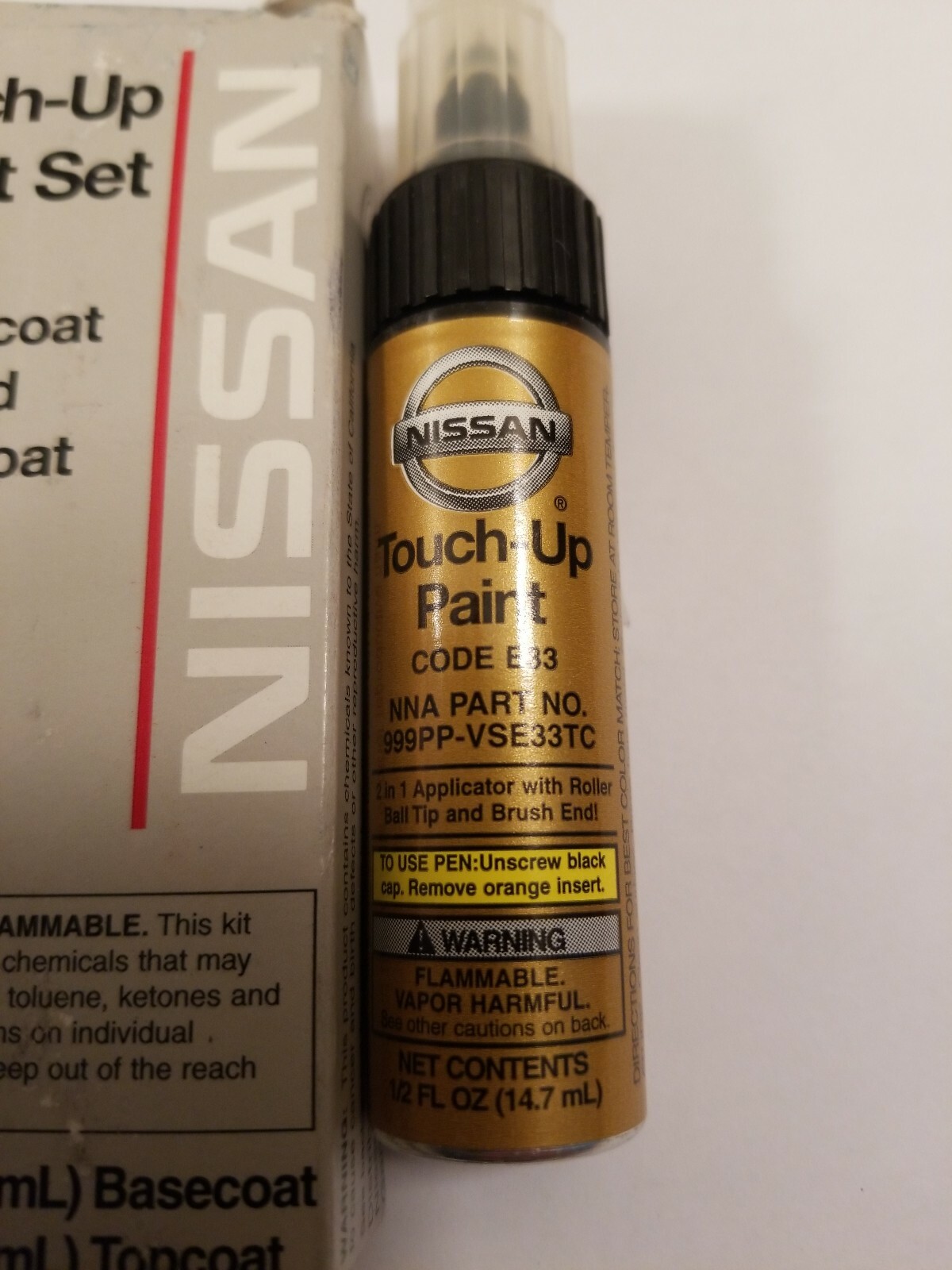 New! Genuine Nissan Touch up Paint Set Ultra Yellow E33 (Yellow Pearl