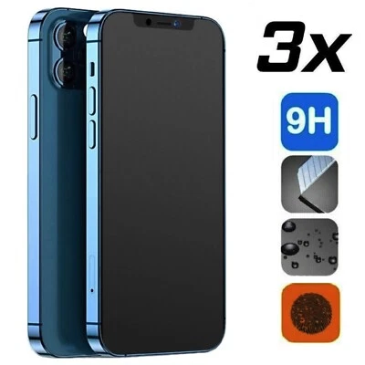 MBS-PROTECT 3x Panzerfolie aus Echtglas Schutz Matt Hartglas Displayschutz für Apple iPhone