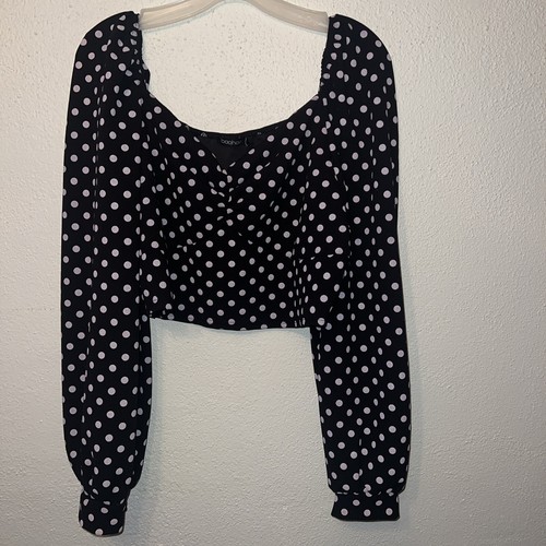boohoo polka dot top